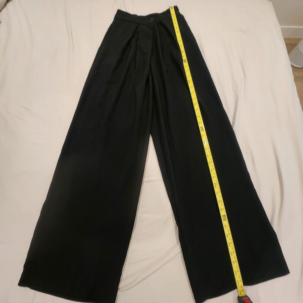 Astr the label kara criss-cross pleated wide leg trousers black XS